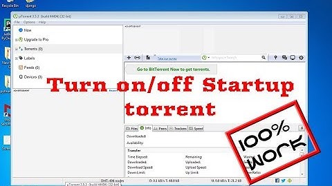 Torrent | How to stop torrent automatic startup | utorrent | bittorrent | 100%work