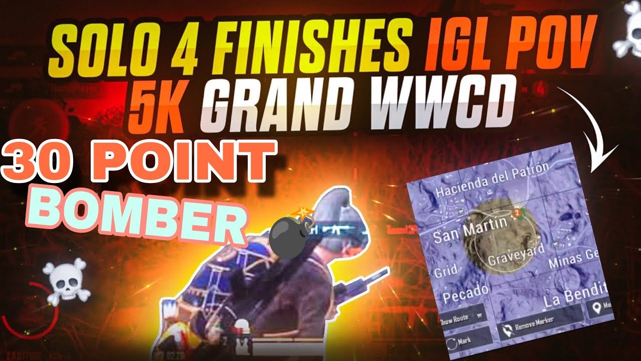 15 FINISHS WWCD SOLO 4 FINISHS IGL || POV 5K GRAND FINALE 💣 - YouTube