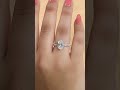 Oval Lab Diamond Engagement Ring with Accents &amp; Hidden Halo