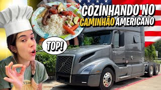 COZINHANDO NO CAMINHÃO AMERICANO