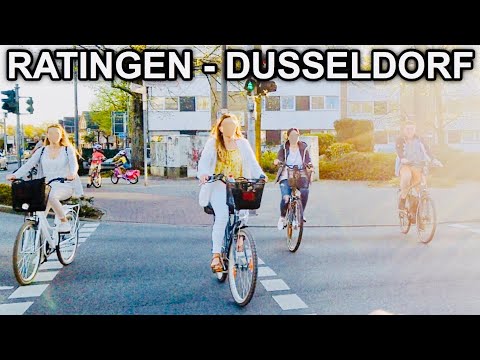 [4K] Ratingen City to Dusseldorf Rath Cycling Tour - Cycling Through Western Germany