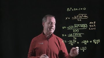 Solving a Quadratic Equation Using the Quadratic Formula - Rational Roots (1)