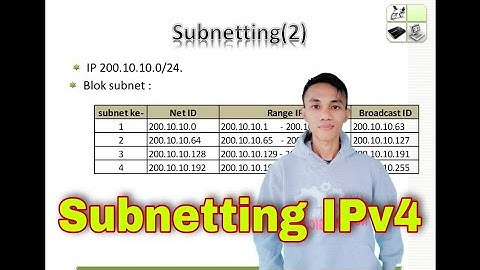 Subnetting IPv4 | Subnetting Jaringan IP Versi 4