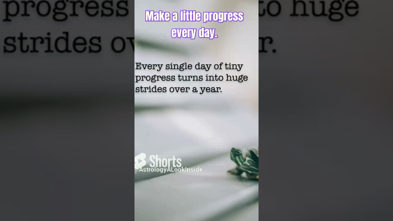 Whether fast or slow  make A Little Progress every single day   advice  quote  truth  life