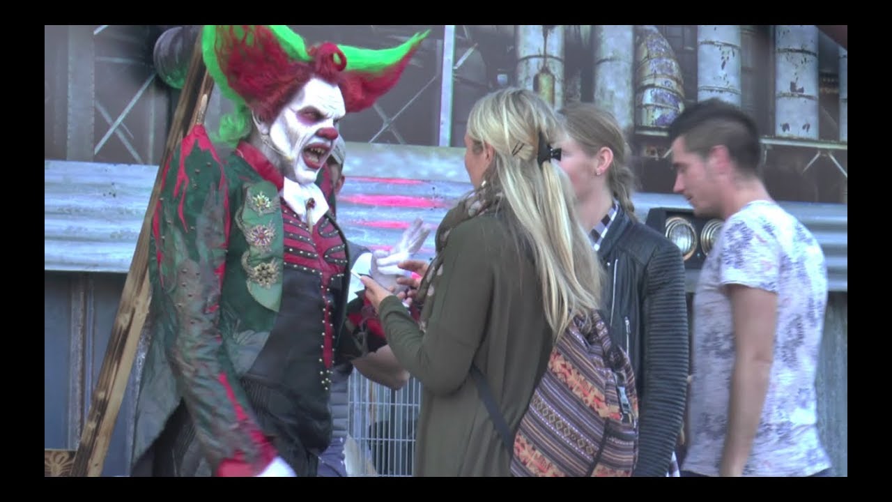 Eddie de Clown, Eddies Area scare zone Halloween Horror Fright Nights Walibi 2017 Evil is Here