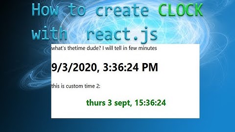 How to create clock with react