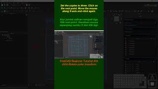 0104 FreeCAD Beginner Tutorial #1 Rotate Polar Transform Array #freecad #partdesign #sketch #array