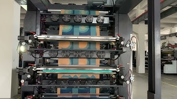 6 colors stack type flexo printing machine for kraft paper printing with nice printing