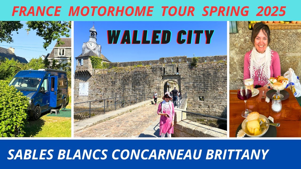 FRANCE Pt 8 | CONCARNEAU Sables Blancs Camping | The Walled City | Vlog 700