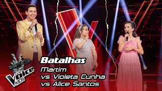 Martim vs Violeta Cunha vs Alice Santos | Batalha | The Voice Kids Portugal