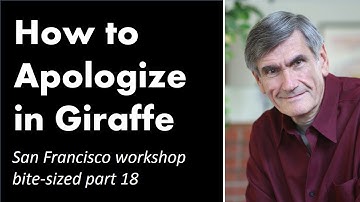 How to Apologize in Giraffe | Nonviolent Communication explained by Marshall Rosenberg