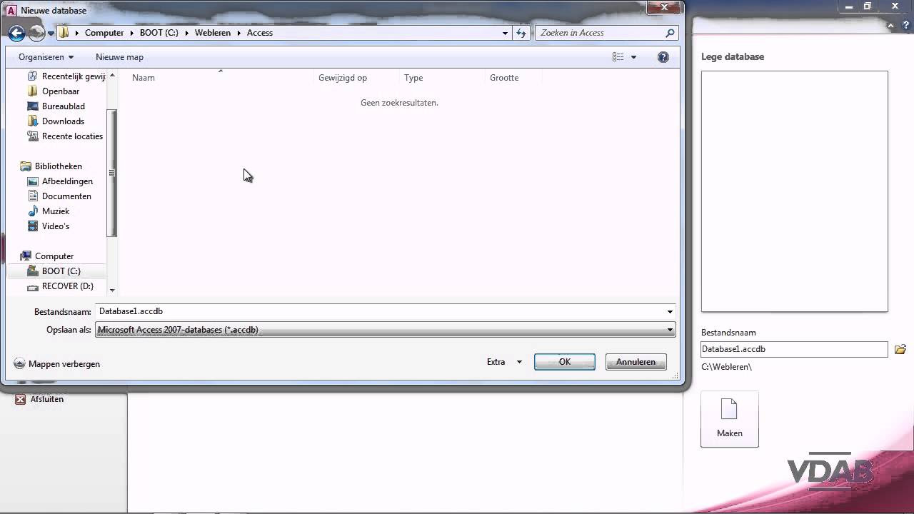 New Access 2010 - 02 Een database aanmaken (1)