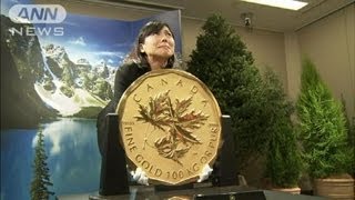 超巨大！100kgのメイプルリーフ金貨が日本初上陸(12/11/06)