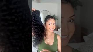 Try a curly hair ponytail extension with me!!