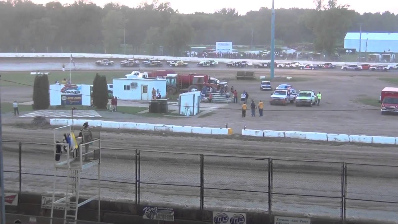 IMCA Stock Car Main Event 7132014 Seymour Speedway Wisconsin YouTube