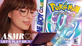 ASMR 💠 Pokemon Crystal 💠 Relaxing Whispered RPG Adventure Together! ✧EP.1✧ Button Clicks & Tapping