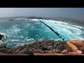 Fishing the deep blue sea from shore catch and cook