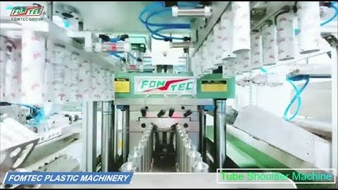 AUTOMATIC TUBE SHOULDER MACHINE COMBINATION by FOMTEC Vertical Injection Molding Machine