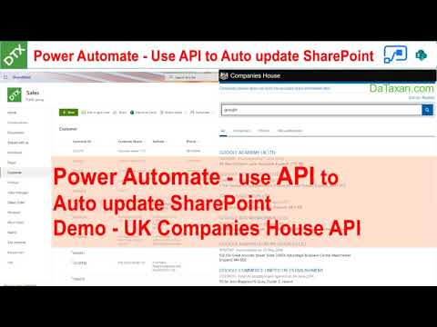 Flow / Power Automate to get UK Companies House API & auto update SharePoint / Excel Sheet