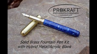 Metal Hybrid pen blank & brass pen