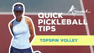 Pickleball: Slow-motion top spin volley from Simone Jardim