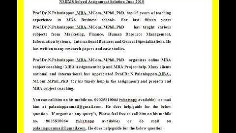 NMIMS  Solved Assignment   International Logistics   Supply Chain Management    June 2019 Call 90258