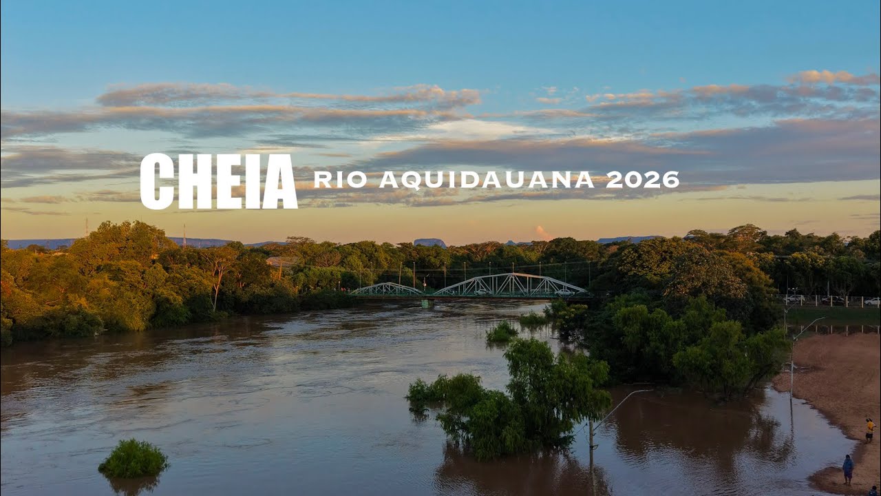 Cheia do Rio Aquidauana em Fevereiro de 2026 | Imagens mostram avanço das águas