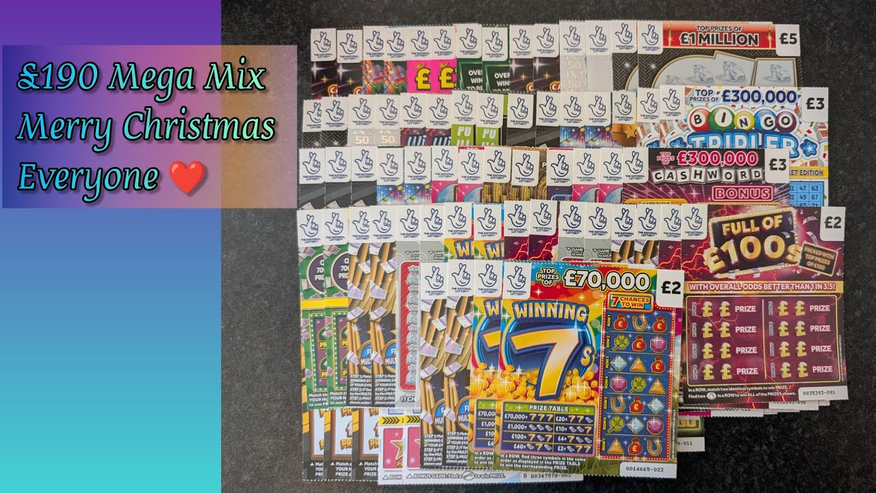 £190 Massive Mix of UK Allwyn National Lottery Scratch Cards. Happy Christmas! 🎁⛄