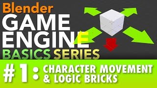 Blender Game Engine Basics Tutorial #1 : Logic Bricks & Character Movement #b3d #gamelogic screenshot 3