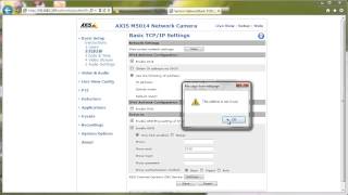 Axis - Cambia da automatico a manuale indirizzo IP su AXIS M5014