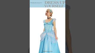 Women Cinderella Halloween Costume Disney Princess Cosplay Dress Takerlama