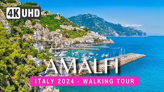 AMALFI Walking Tour 4K ITALY 2024 🇮🇹 - Amalfi Coast Italy 🏖️