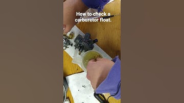 How to check a carburetor float.