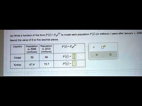 [Math] Write a function of the form to model each population in ...