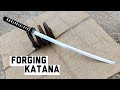 Forging a Katana out of Rusted steel Spring