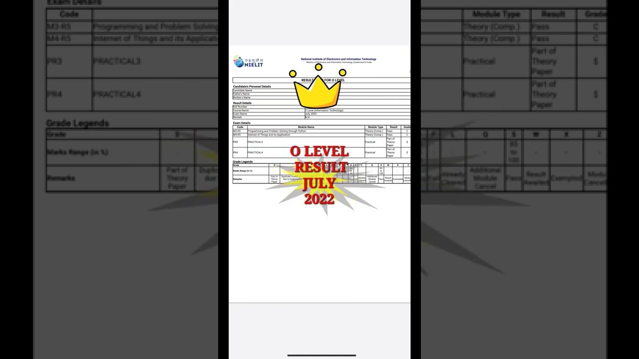 O LEVEL RESULT JULY 2022