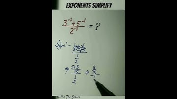 Exponents Simplify 😉 #mathstheseries #mathstrick  #mathstrickshorts #exponents #youtubeshorts