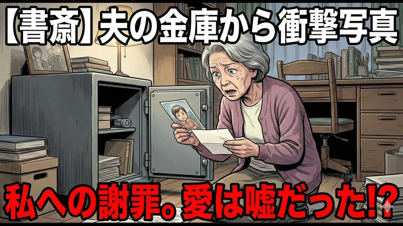 【亡き夫の秘密】「書斎には絶対に入るな」と言っていた夫。金庫から出てきたのは、見知らぬ子供の写真と… 私への謝罪の手紙だった。