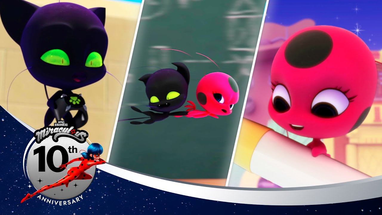 MIRACULOUS | 🔝 TIKKI Y PLAGG 🐞 | Los 10 mejores momentos | 10.º aniversario 💫