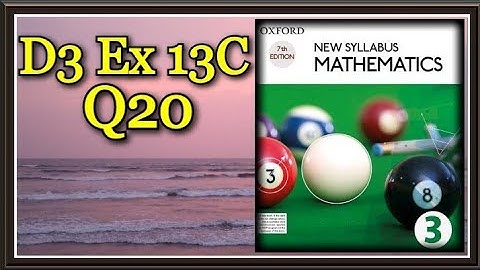 Q20 || Ex 13C || D3 || Geometrical properties of a Circle || NSM 7th edition