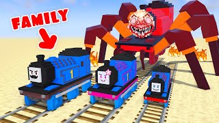 Monster School : Choo Choo Charles attack Thomas The Train Family - Sad Story - Minecraft Animation