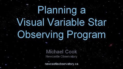 Planning a Visual Variable Star Observing Program