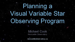 Planning a Visual Variable Star Observing Program