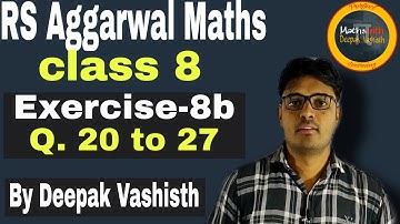 exercise 8b class 8 rs aggarwal|class 8 exercise 8b|ex 8b rs aggarwal class 8|