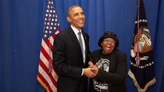 'Fired up! Ready to go!' President Obama reunites with Edith Childs