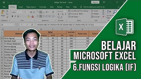 BELAJAR MICROSOFT EXCEL : 6. FUNGSI LOGIKA
