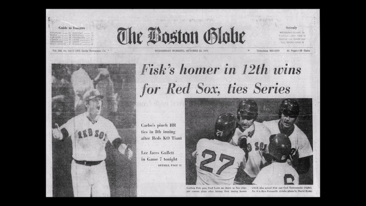 1975 World Series Game 6 Box Score