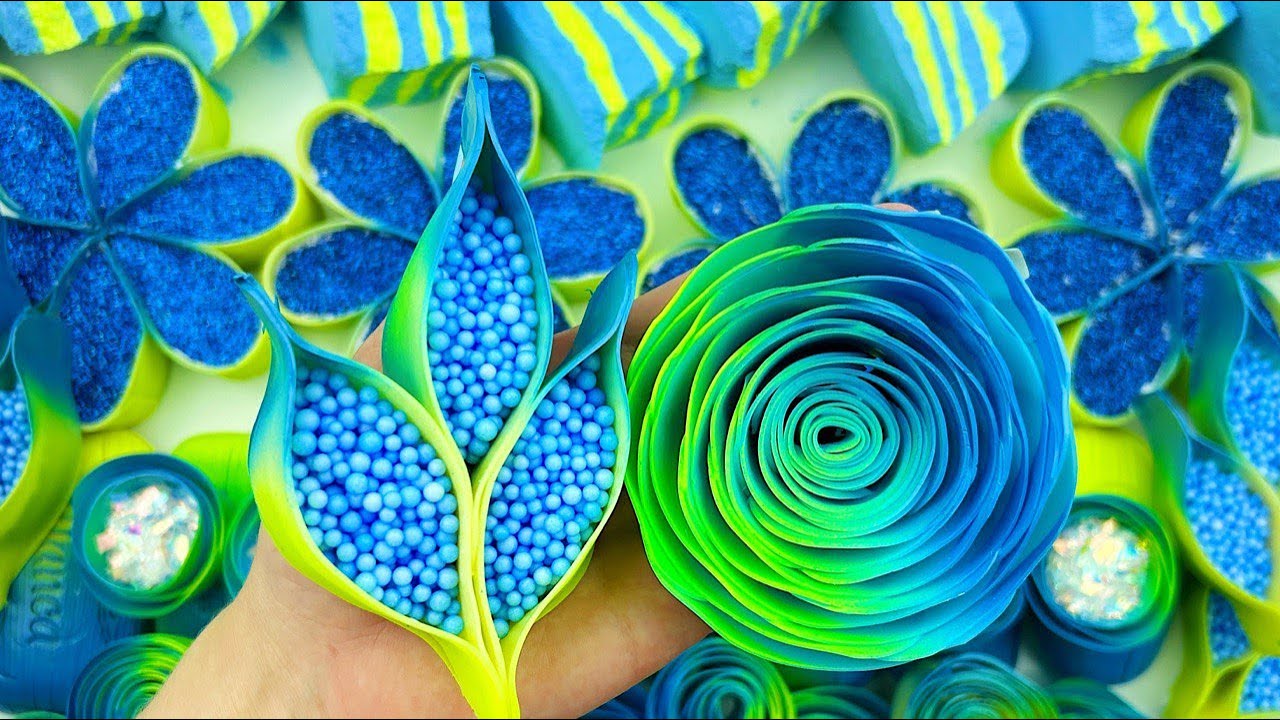 @AllaAsmr ASMR★Soap boxes with foam glitter & starch★4K★