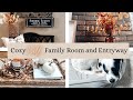 COZY FARMHOUSE FALL DECORATE WITH ME 2020 | FAMILY ROOM AND ENTRYWAY| FARMHOUSE FALL DECOR