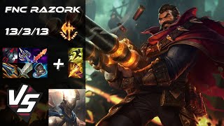 Fnatic Razork JUNGLE Graves vs Pantheon - EU Challenger Patch 26.6